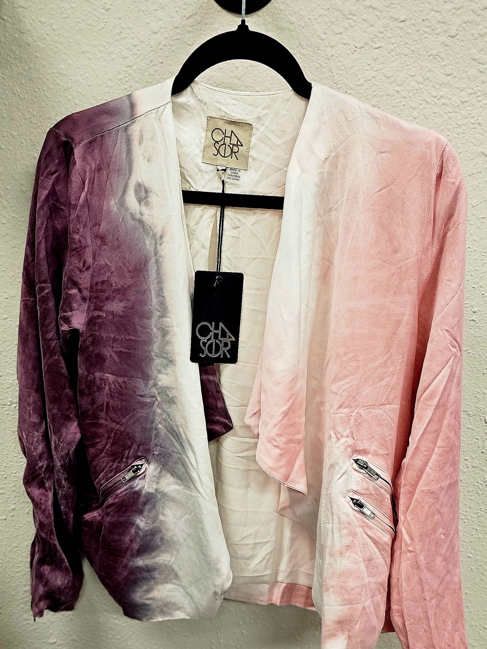 Chaser 100% Silk Tie Dye Blazer NWT